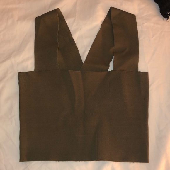 LF Tops - Army Green Bandage Top